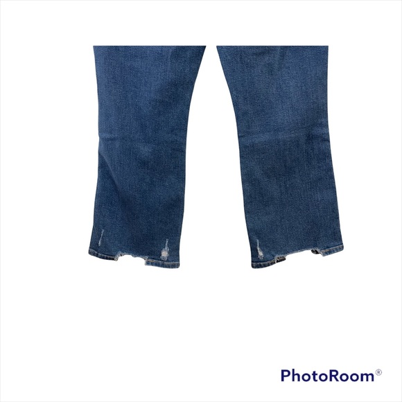 Miss Me High Rise Crop Boot Button Fly Denim Jeans Braided Waistband Size 32x26 - Picture 8 of 16